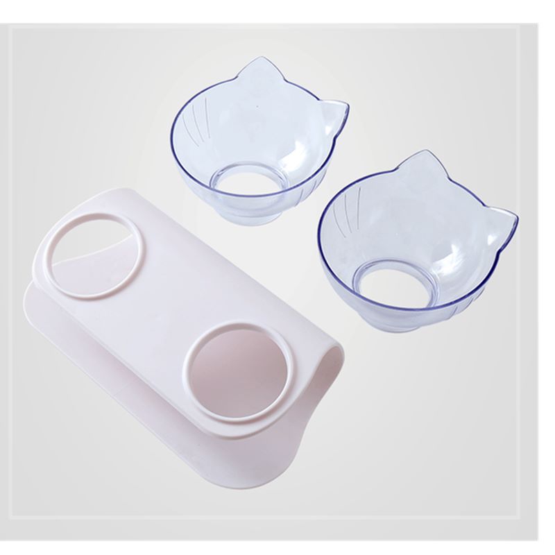 Cat Bowls Transparent Feeding Pet Bowl - Image 3