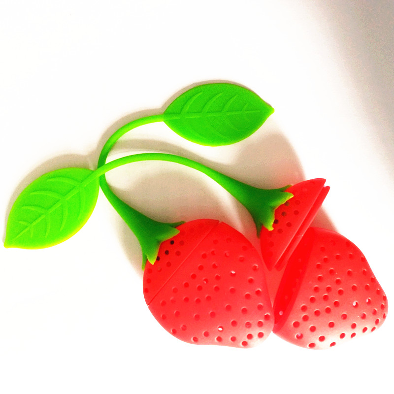 3D Strawberry Shaped Silicone Tea Infuser - Image 3