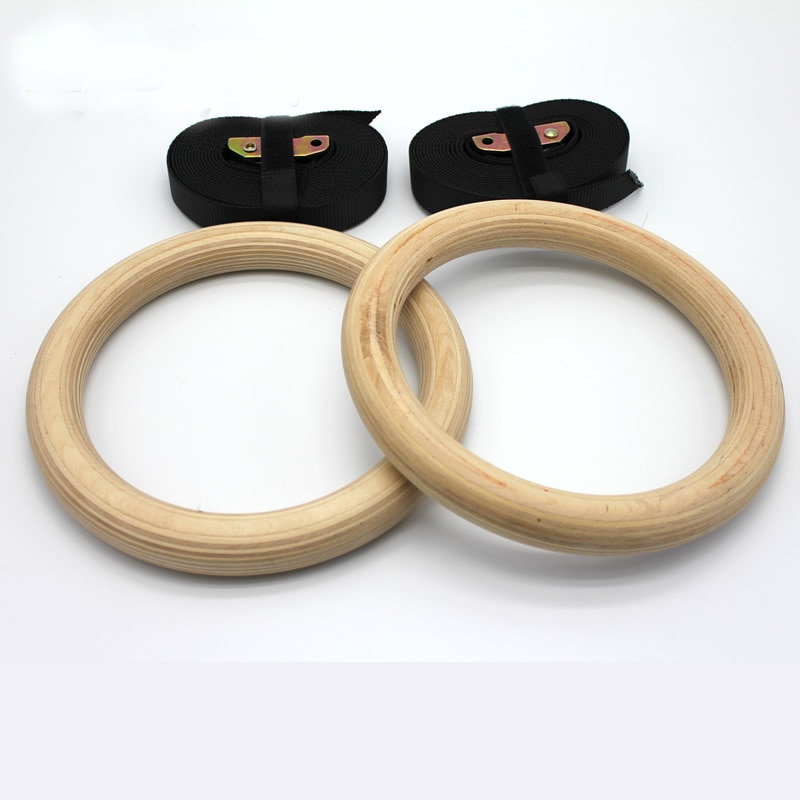 Wooden Gymnastics Rings with Belts (2pcs) - Image 5
