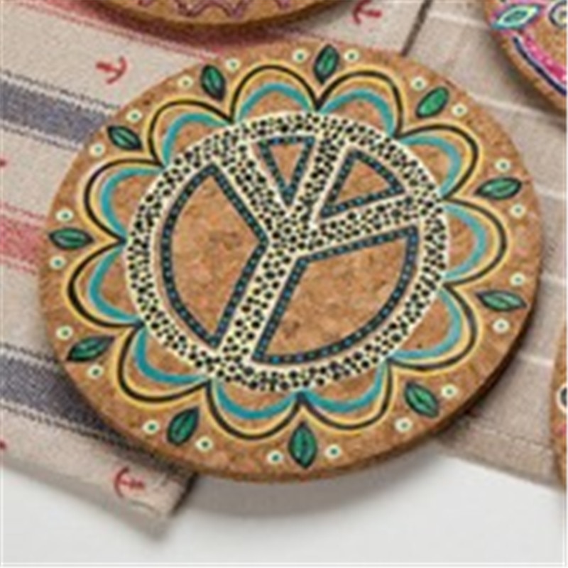 Cork Coasters Drink Holder Mats (4Pcs) - Image 2