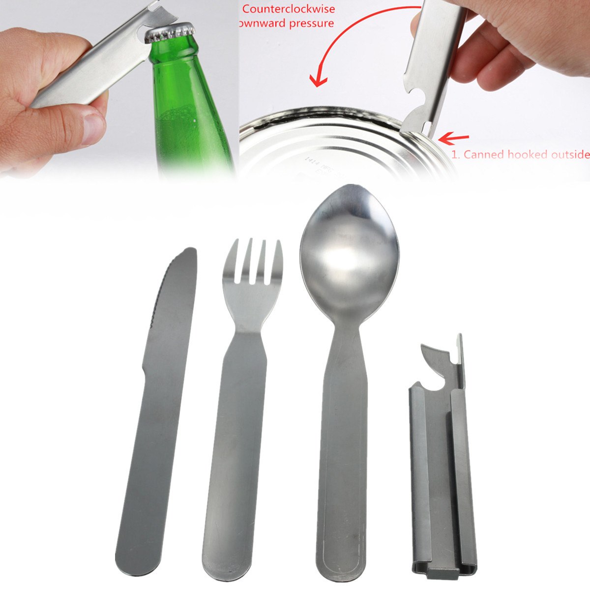 4pcs Silverware Sets Portable Utensils - Image 5