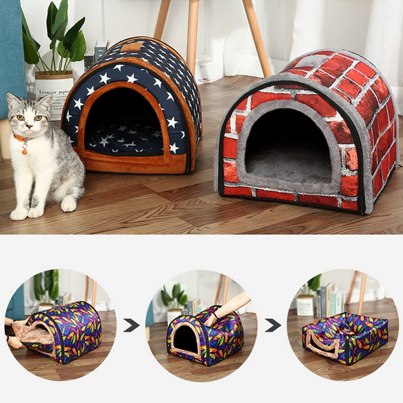 Cat Tent Bed Foldable Pet House - Image 4