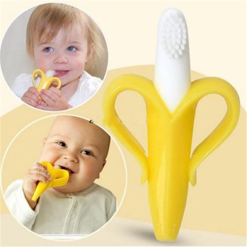 2-in-1 Banana Silicone Baby Toothbrush - Image 5