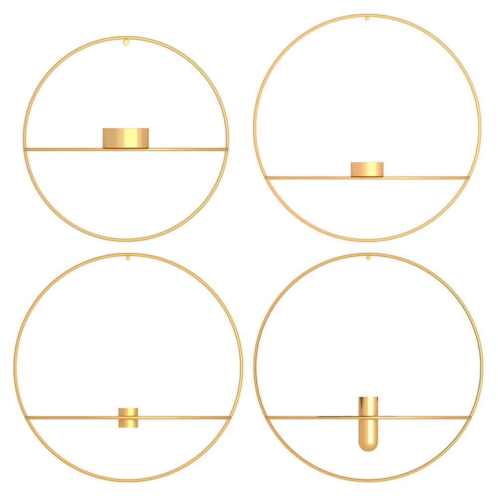 Circle Candle Holder Iron Wall Decor - Image 4