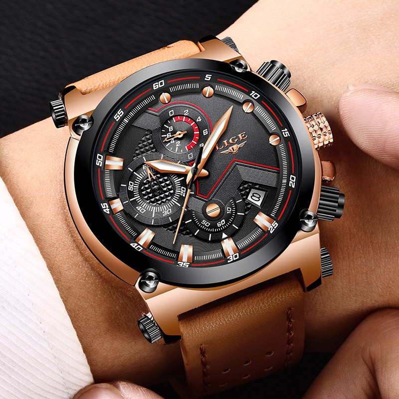 Leather Sports Watch for Men - Image 5