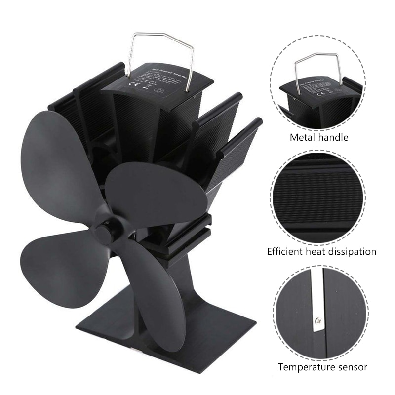Fireplace Fan 4-Blade Heater - Image 2
