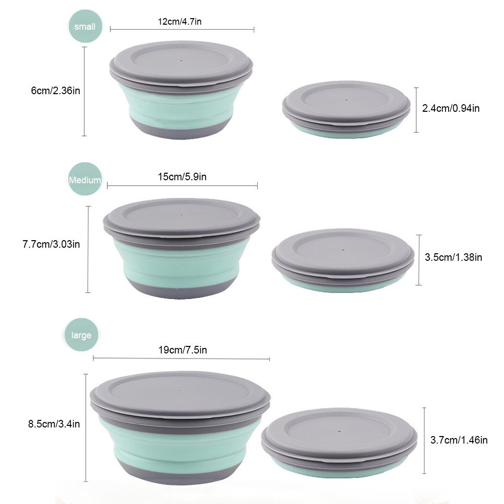 Collapsible Bowl Silicone Folding Bowl (3pcs)