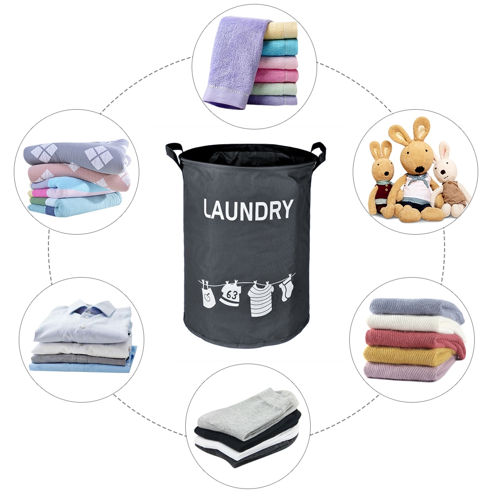 Cloth Laundry Basket Foldable Hamper - Image 3