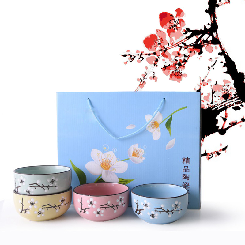 Ceramic Bowls with Chopsticks Set - Image 5
