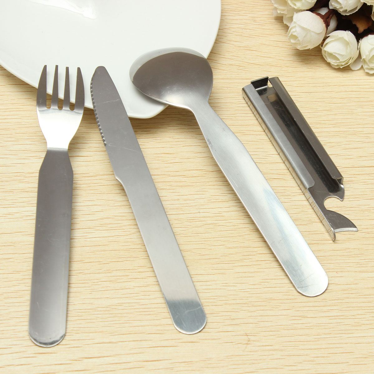 4pcs Silverware Sets Portable Utensils - Image 3
