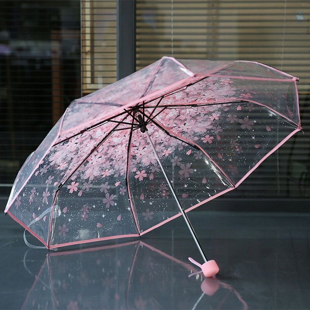 3 Fold Umbrella Cherry Blossom Design - Image 3
