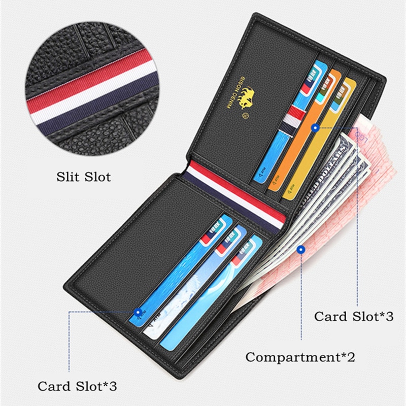 Bifold Wallet Male Fashion Purse - Image 5