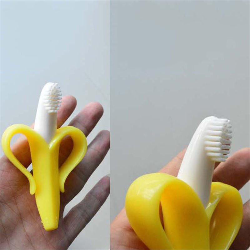 2-in-1 Banana Silicone Baby Toothbrush - Image 6