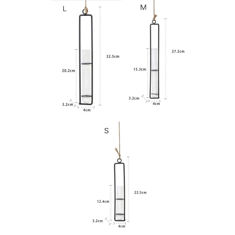 Glass Hanging Vase Hydroponic Tube Decor - Image 6