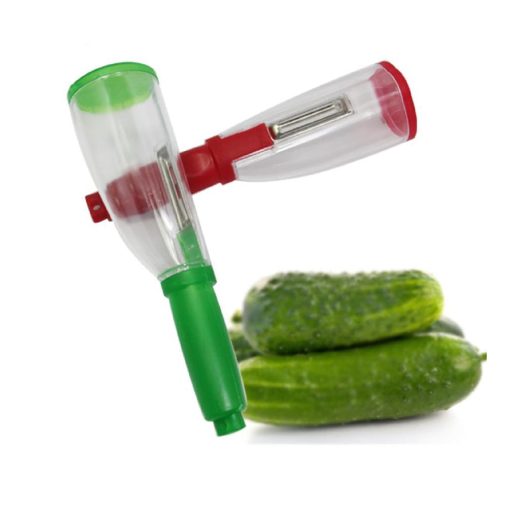 2-in-1 Fruit / Vegetable Peeler Peels and Catches Peels - Image 2