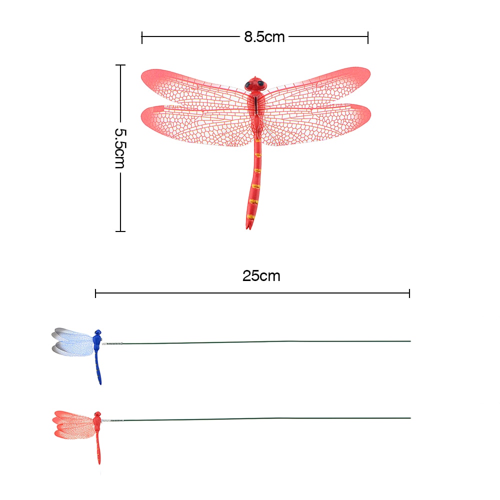 3D Dragonfly Garden Stakes (10pcs) - Image 2