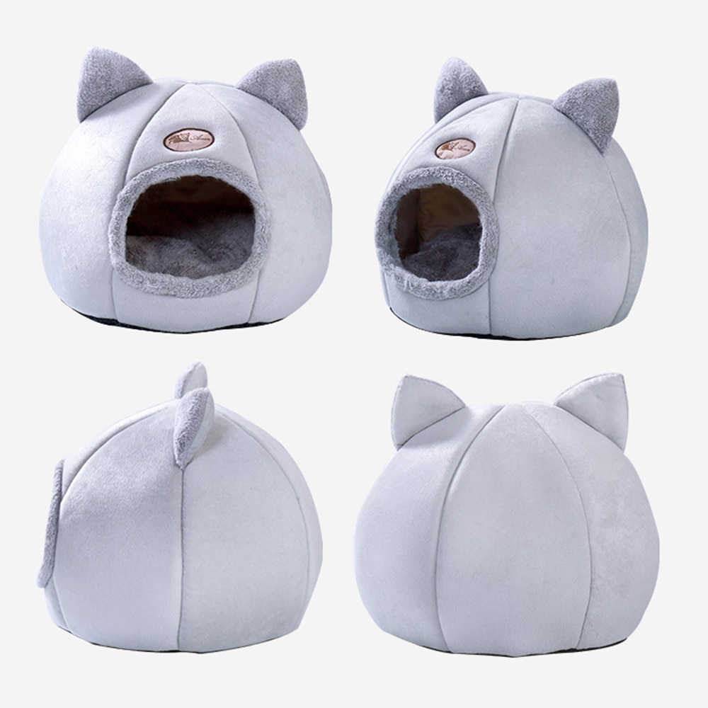 Covered Cat Bed With Inside Cushion - Image 4