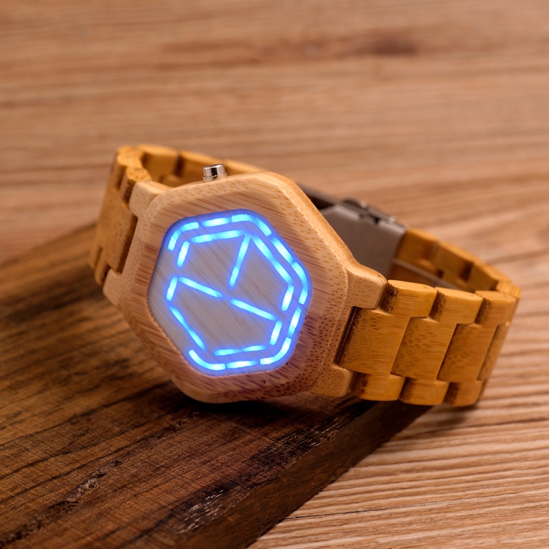 Digital Wooden Watch for Men - Image 6