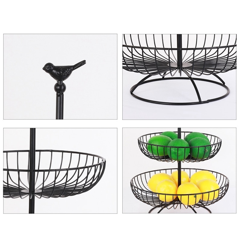 3 Tier Fruit Basket Metal Stand