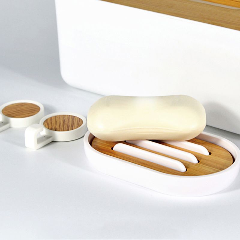 Bamboo Soap Dish Rack Container with Lid - Image 6