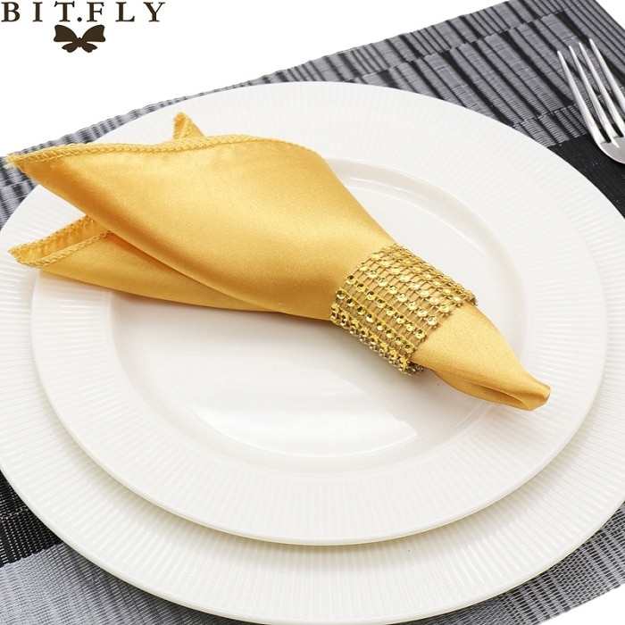 50pcs Cloth Table Napkin Satin Fabric - Image 6