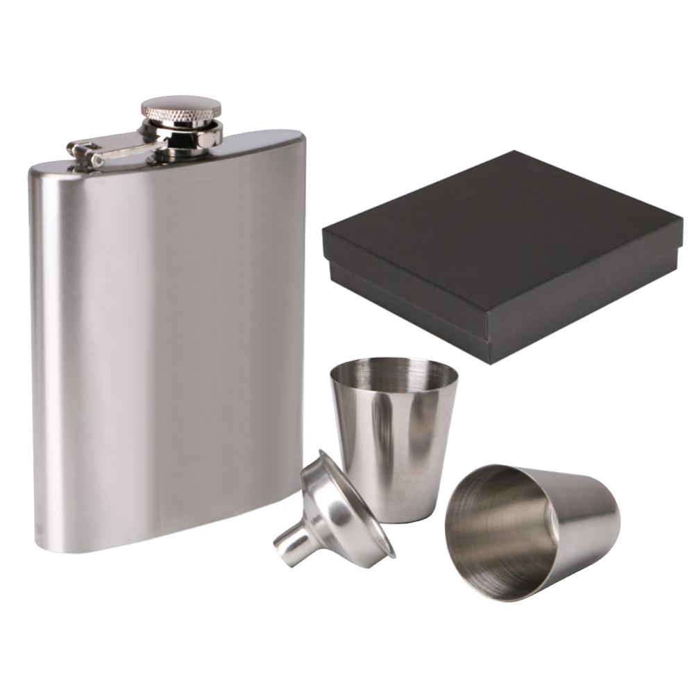 Alcohol Flask 4PC Stainless Steel Set - Image 6