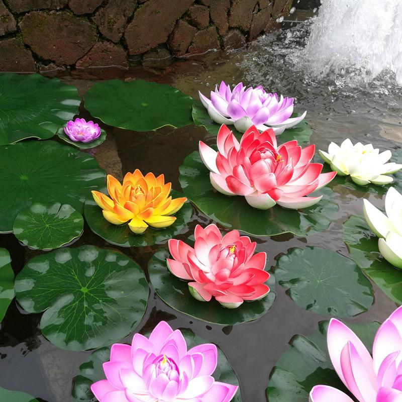 Artificial Water Lilies Pond Decoration (5 Pcs) - Image 4