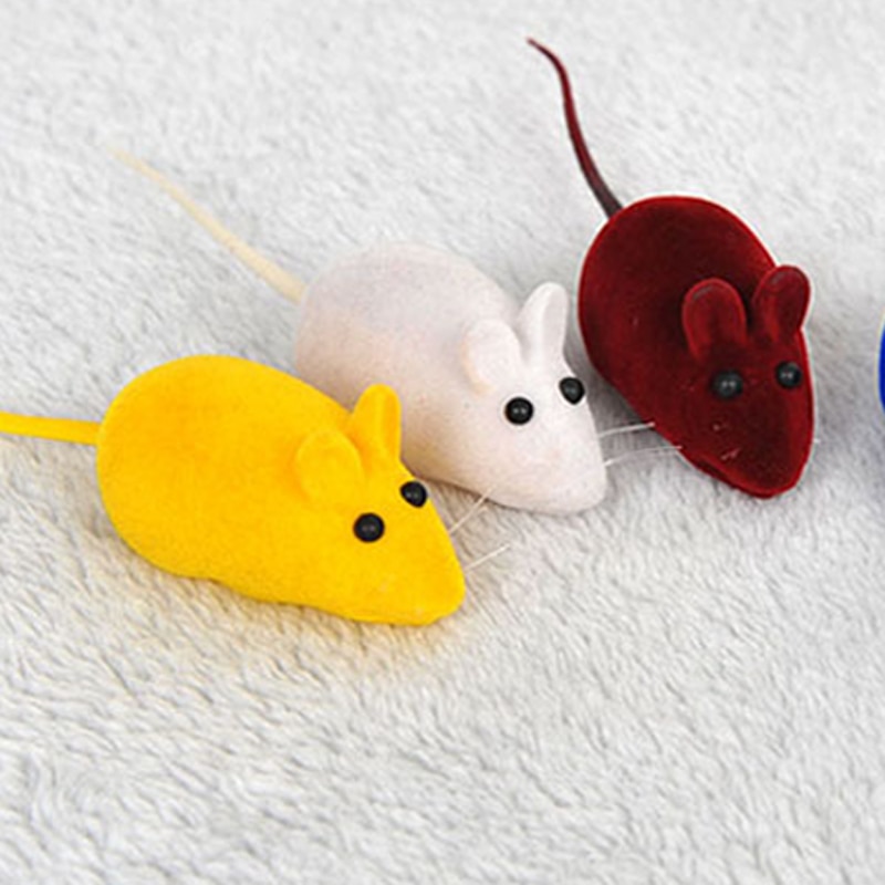 Cat Chew Toys Random Color Mouse Toys (5 pcs) - Image 3