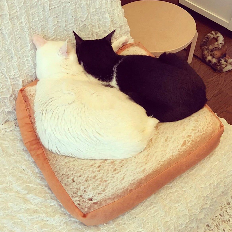Bread Cat Bed Soft Pet Cushion - Image 4