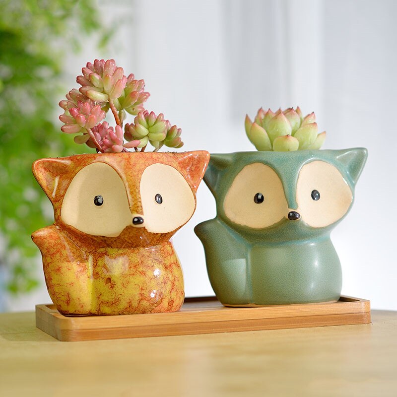 Fox Planter Ceramic Succulent Pot - Image 5