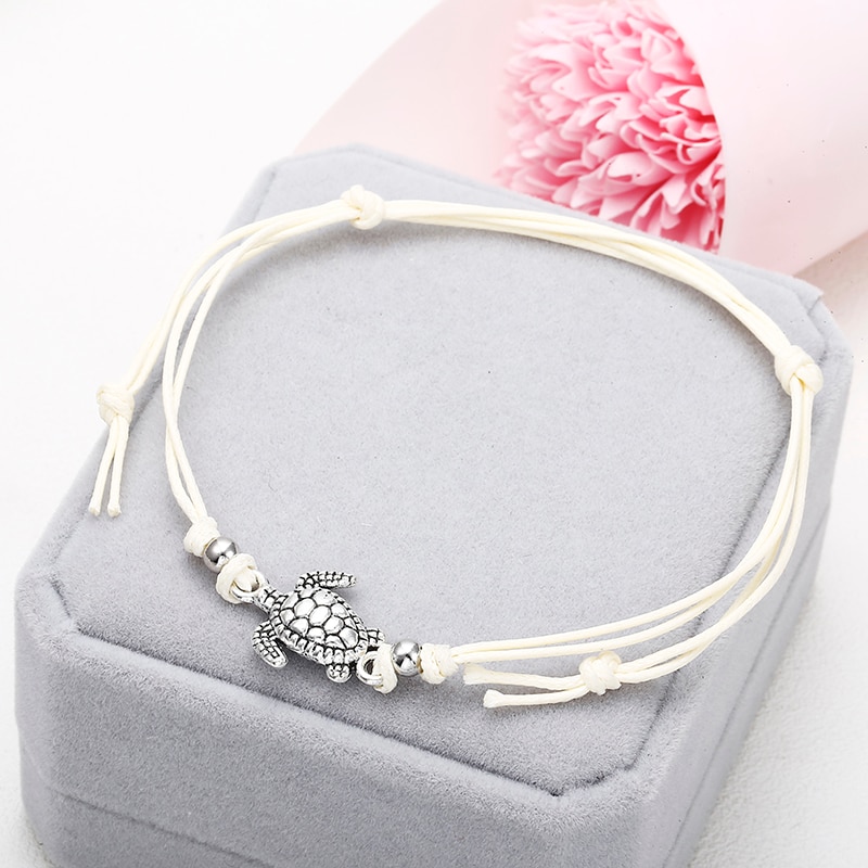 Ankle Bracelet with Turtle Charm - Image 2