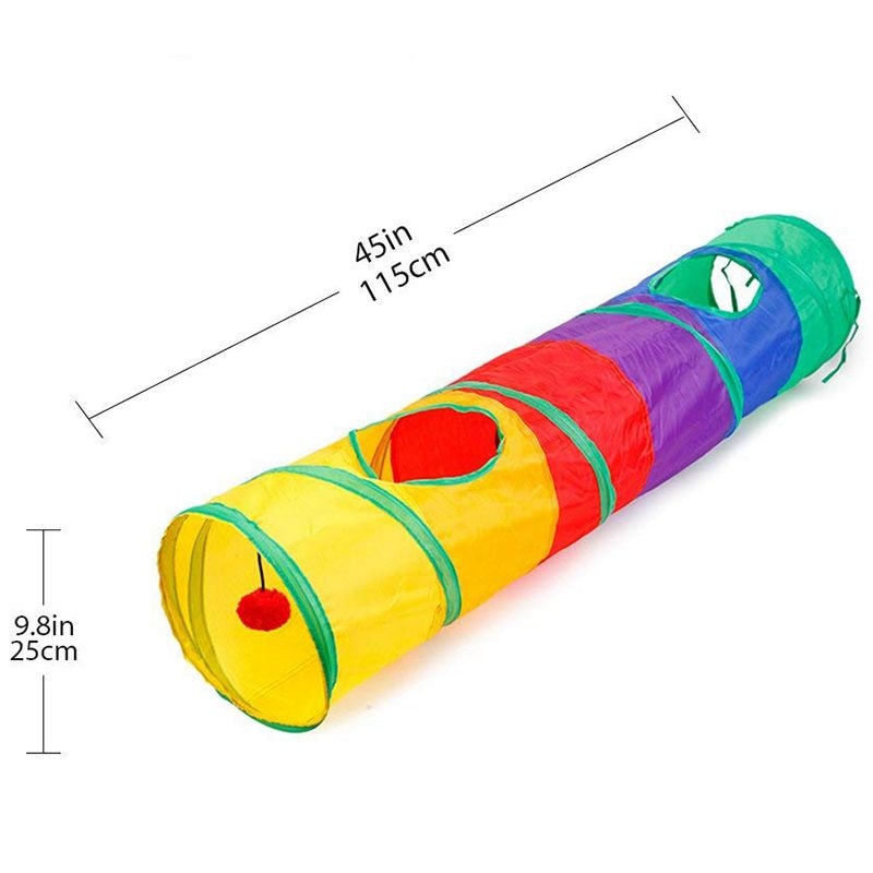 Cat Toy Tunnel Collapsible Play Tunnel - Image 3