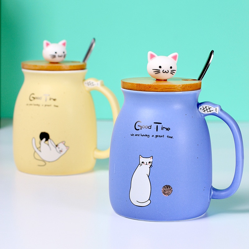 Cat Mug Ceramic With Cover - Image 5