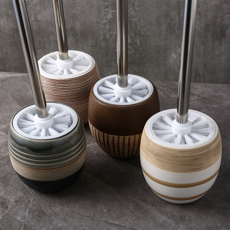 Ceramic Toilet Brush Holder with Brush?Set - Image 2