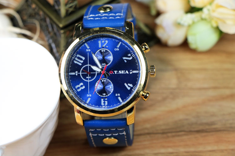 Luxury Leather Strap Military Sports Quartz Wristwatch - Image 4