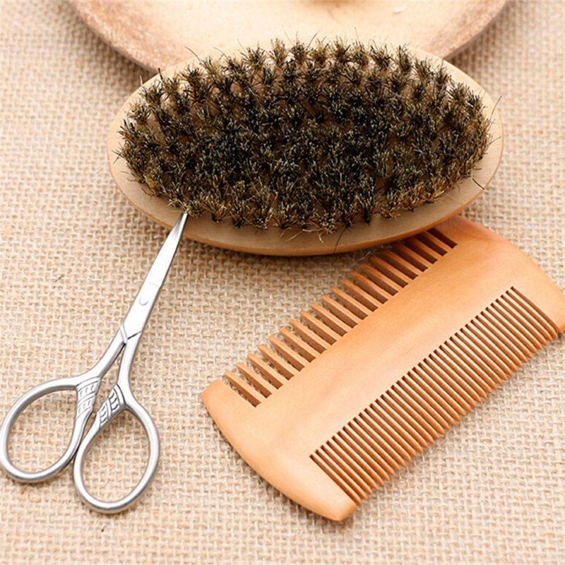 Boar Bristle Brush 3PC Set for Men - Image 3