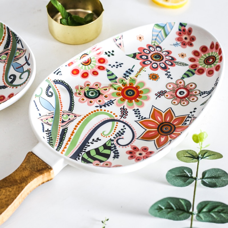 Ceramic Dinner Plate with Handle - Image 4