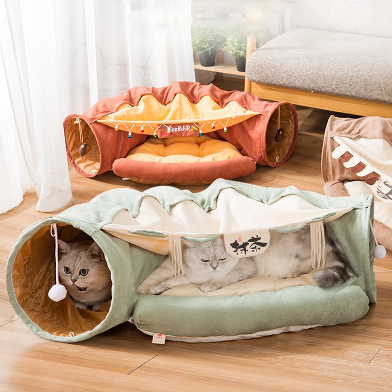 Cat Tunnel Bed Foldable Play Tunnel - Image 6