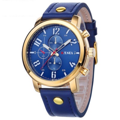 Luxury Leather Strap Military Sports Quartz Wristwatch - Image 3