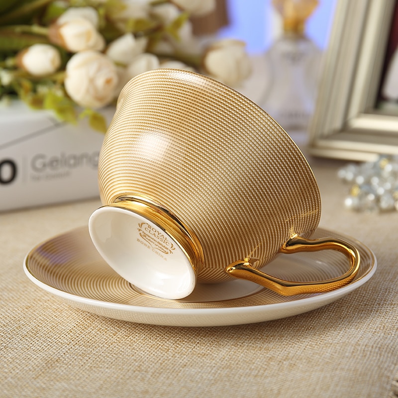 Bone China Cup Saucer Spoon Set - Image 2