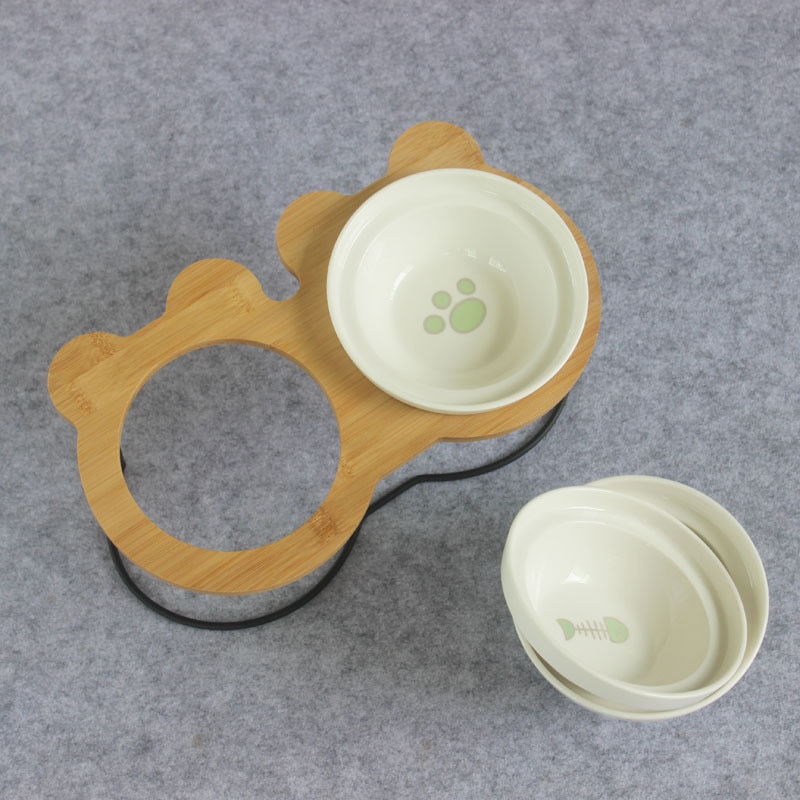 Ceramic Pet Bowl Feeder Stand - Image 3