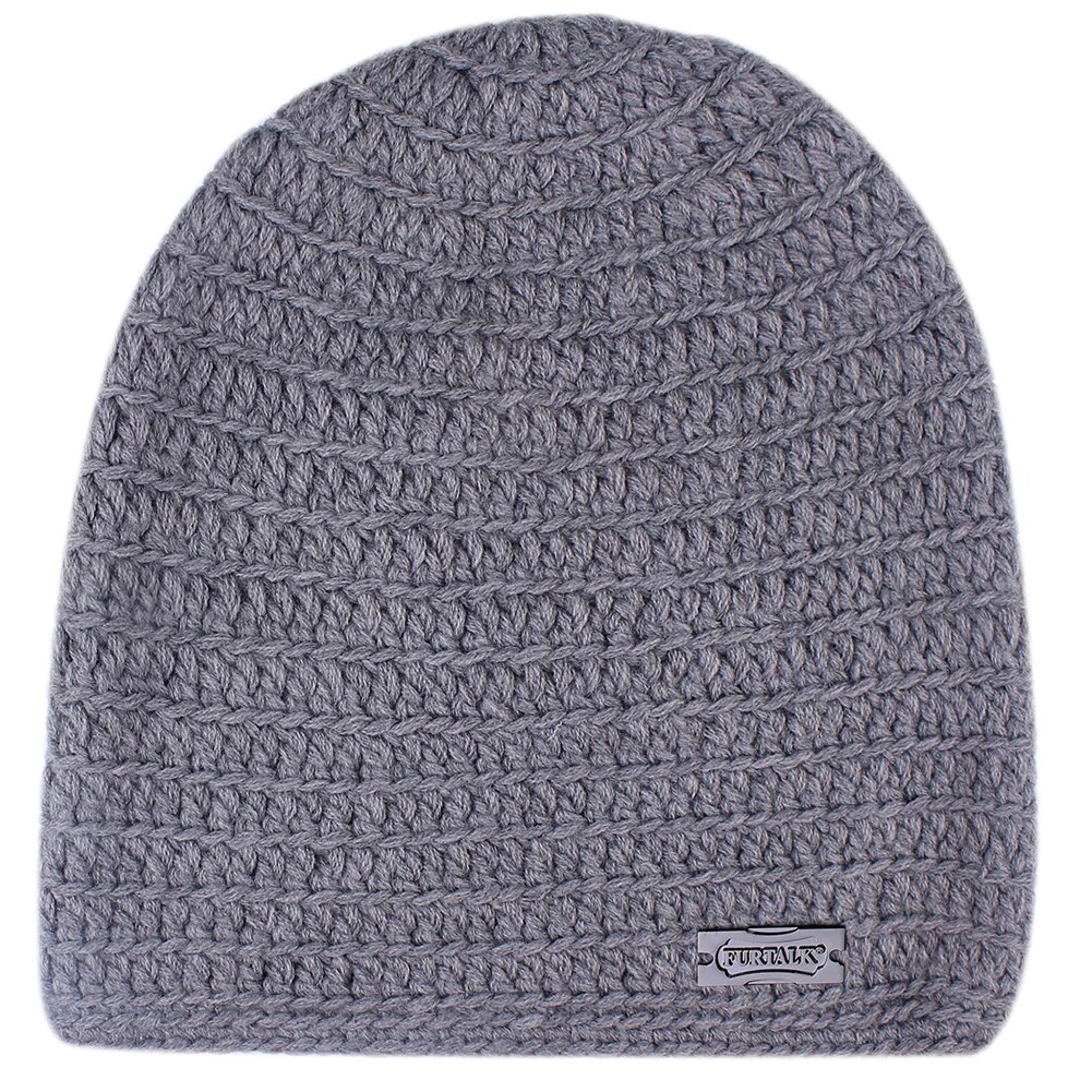 Knitted Beanie Hat Mens Winter Cap