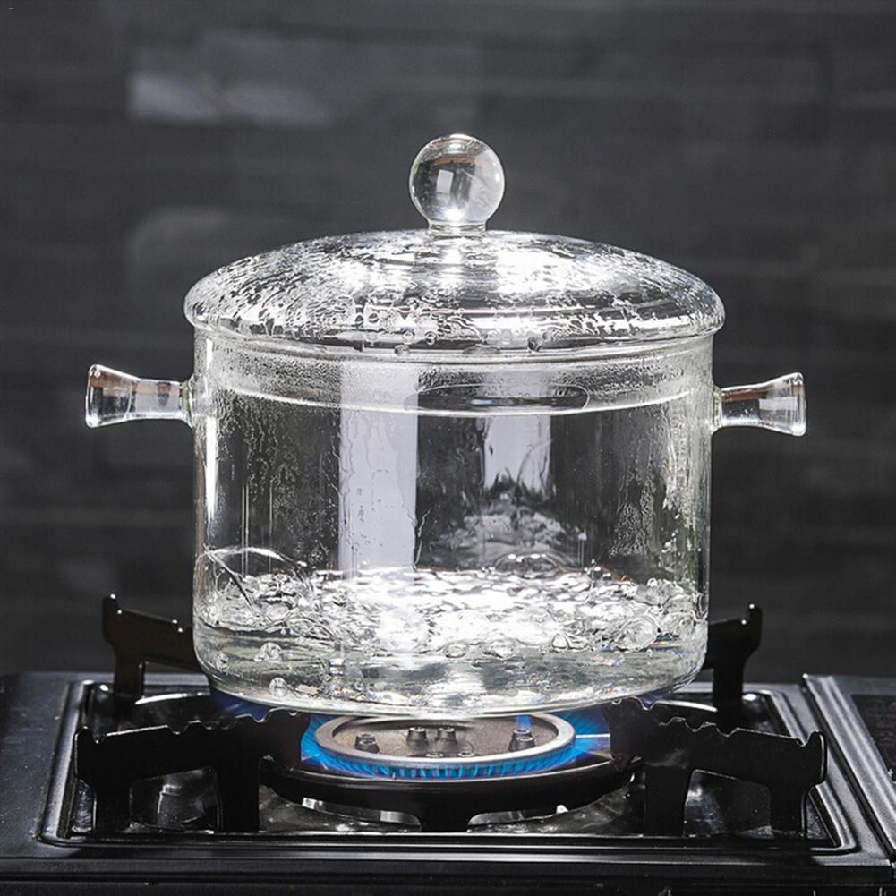 1300ml High Borosilicate Clear Glass Pot - Image 6