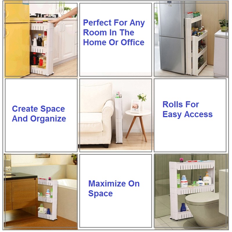 1 Piece 3 Or 4 Layer Gap Rolling Shelves - Image 6