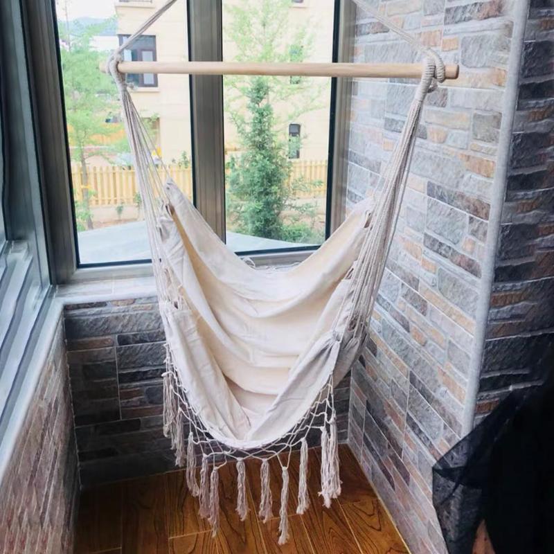 Boho Hanging Chair Rope Hammock - Image 3