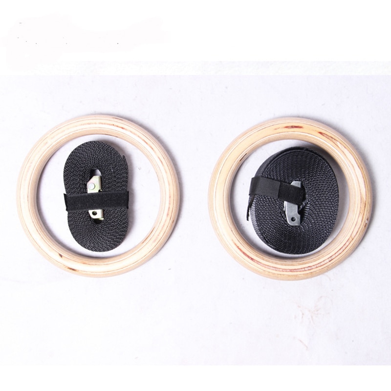 Wooden Gymnastics Rings with Belts (2pcs) - Image 6