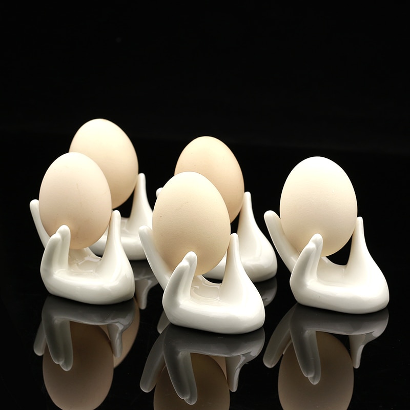 Ceramic Egg Holder Hand Shape Design - Image 5