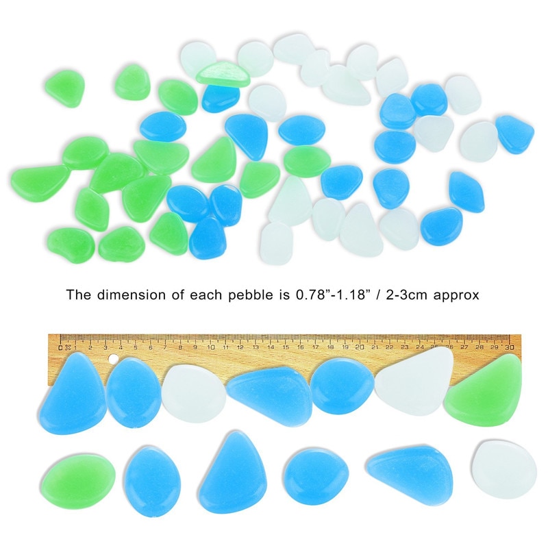 Glow In The Dark Pebbles 100PC Set - Image 3