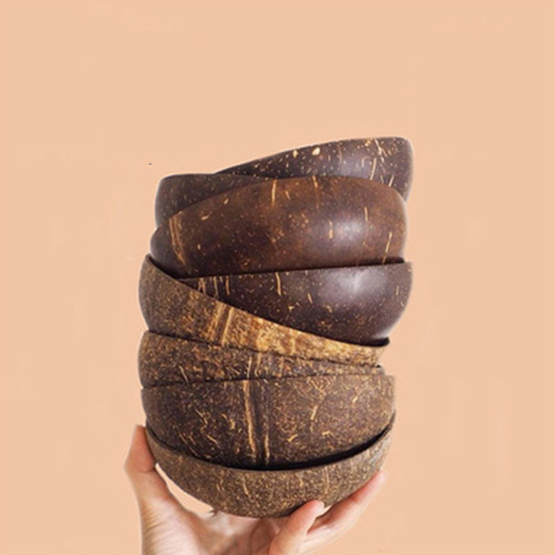 Coconut Shell Bowl Rustic Wood Craft - Image 6
