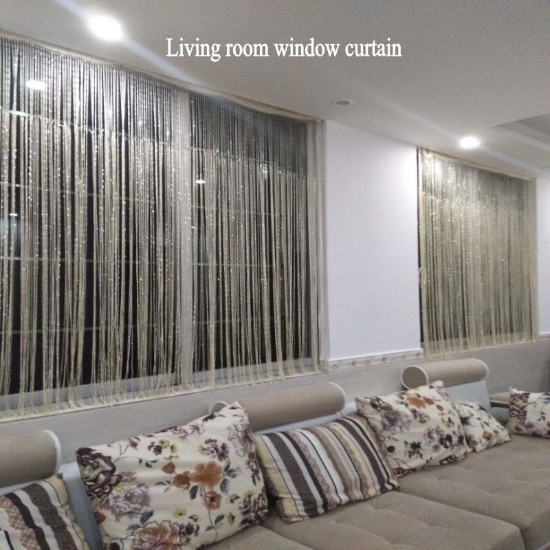 Beaded Door Curtains Shiny Tassel Drape - Image 3
